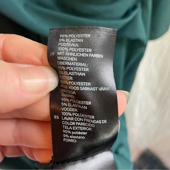 H&M Forest Green Long sleeve Midi Dress - Picture 7 of 10